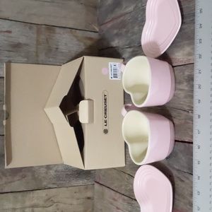 Le creuset chiffon pink heart mugs